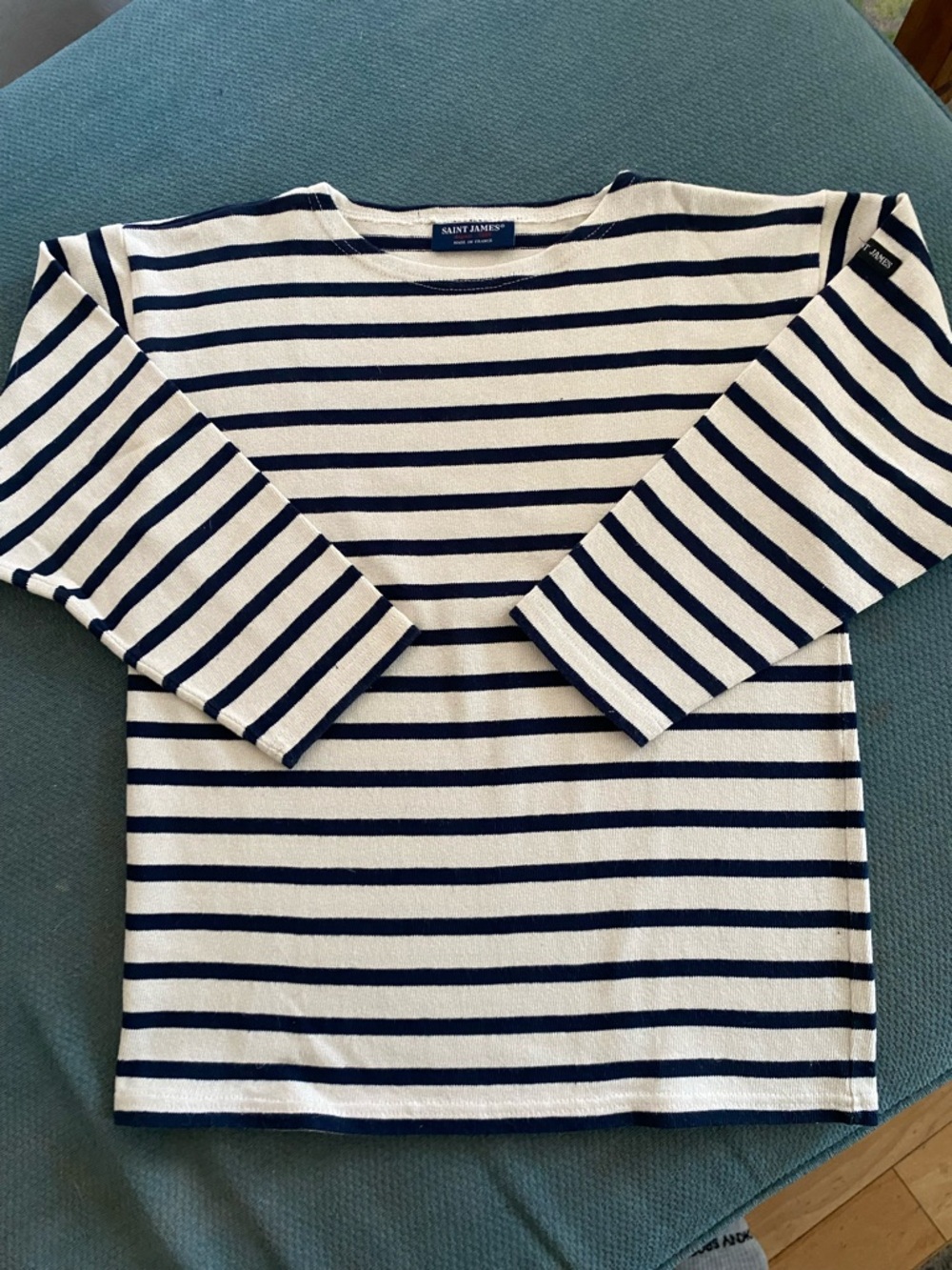 Saint James Navy & White Striped Sailor Top